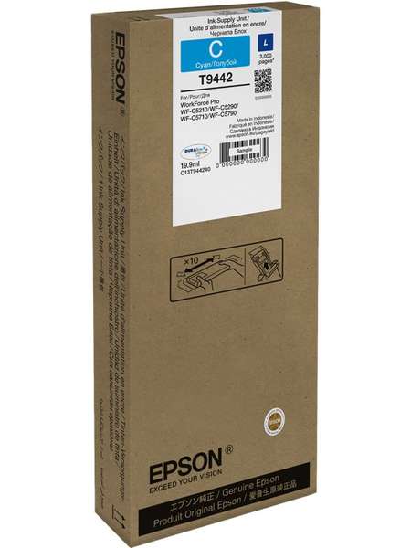 Epson inkoustová náplň/ C13T944240/ WF-C5790DWF/ WF-C5710DWF/ WF-C5290DW/ WF-C5210DW/ azurová